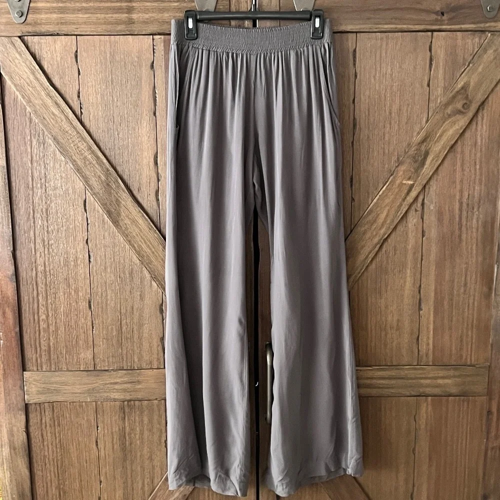DREW 100% Rayon Pull On Wide Leg Trouser Pants Mauve Size Small EUC